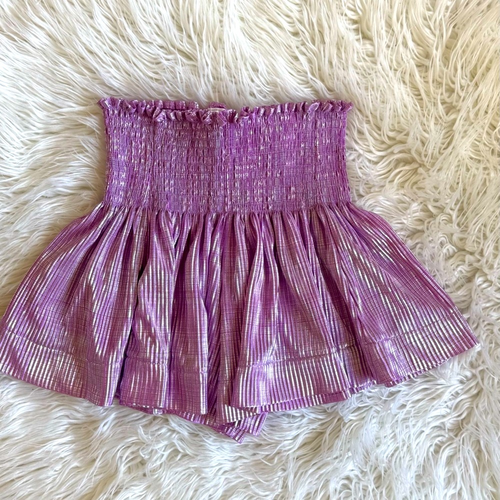 QUEEN OF SPARKLES Pleated Swing Shorts sz L
